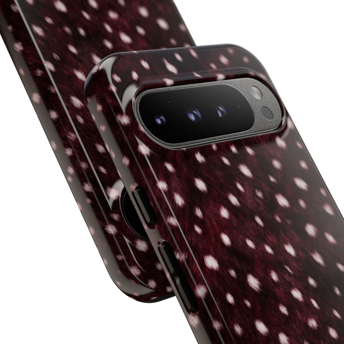 Burgundy Spotted Fur Tough Case