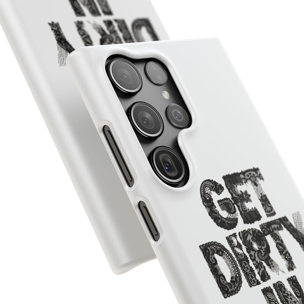 Get Dirty in Paris White Snap Case