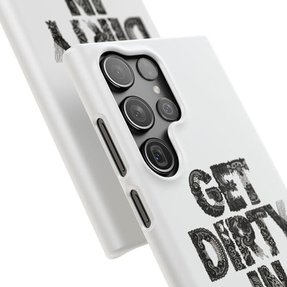 Get Dirty in Paris White Snap Case
