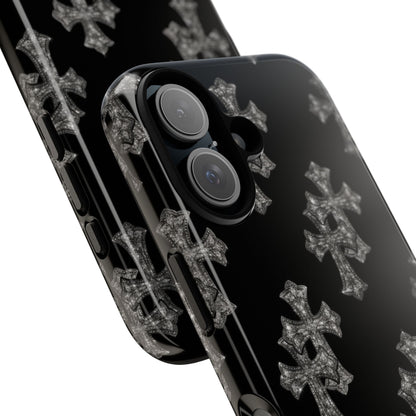 Black Crystal Cross Tough Case