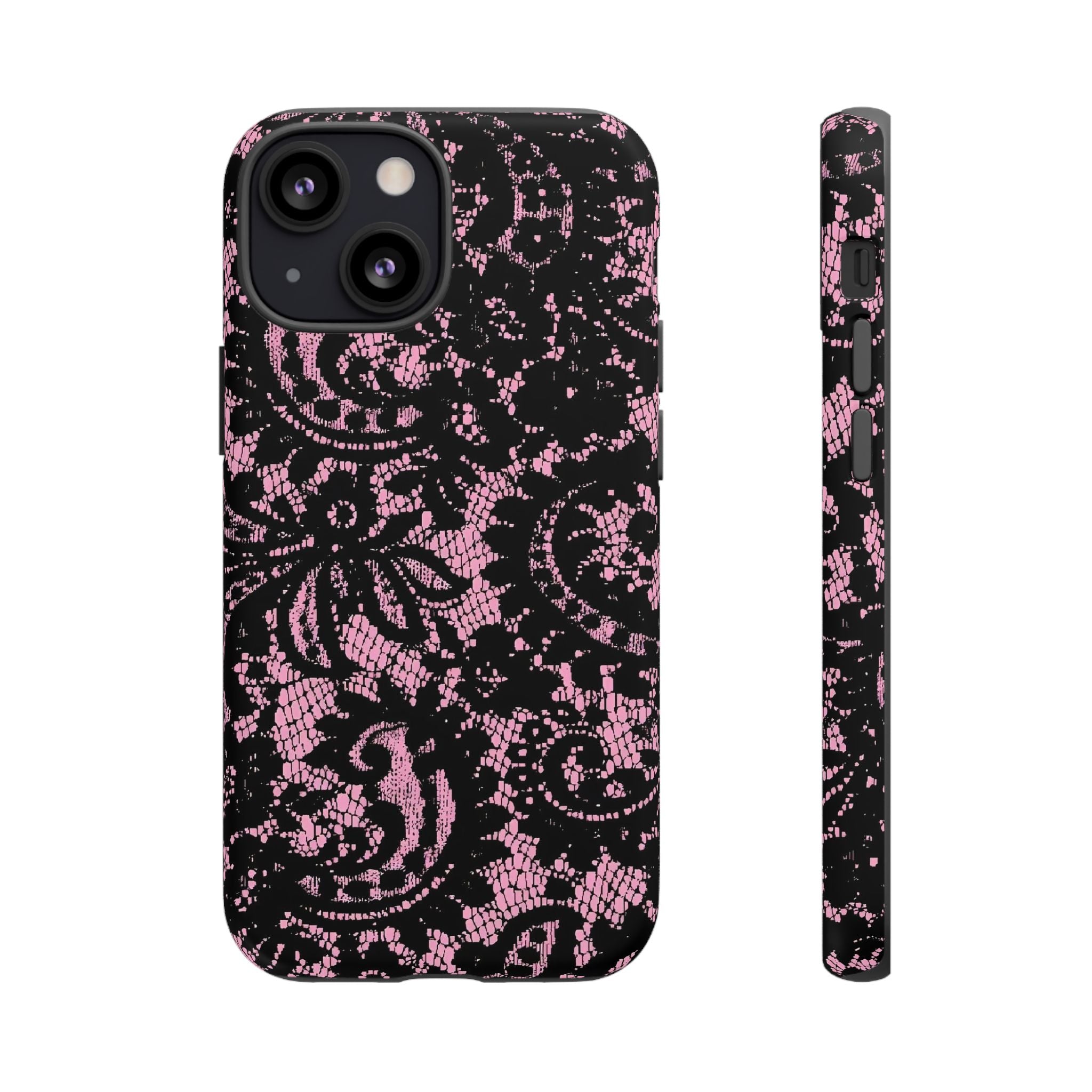 Pink Lace Pattern Tough Phone Case