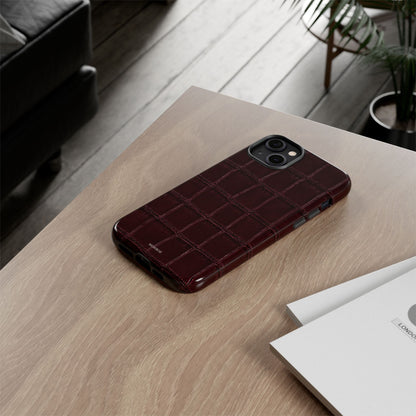 Burgundy Croc Tough Case