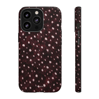 Burgundy Spotted Fur Tough Case