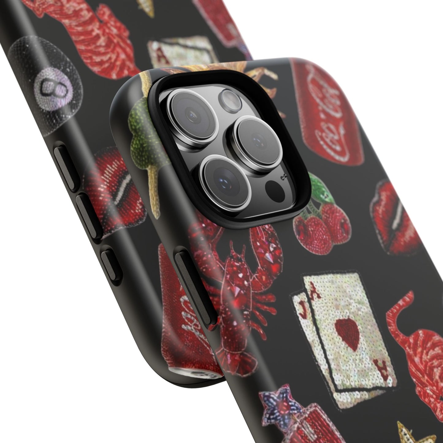 Retro Patch Motif Tough Case