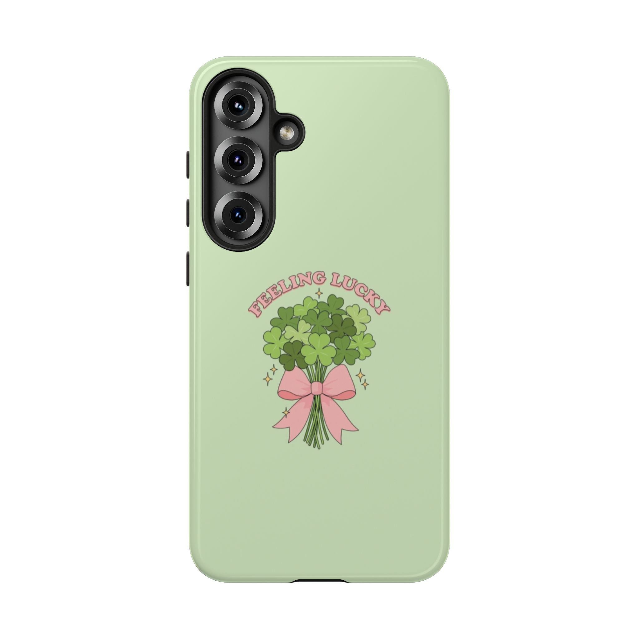 ‘Feeling Lucky' Clover Bouquet Tough Phone Case