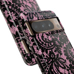 Pink Lace Pattern Tough Phone Case