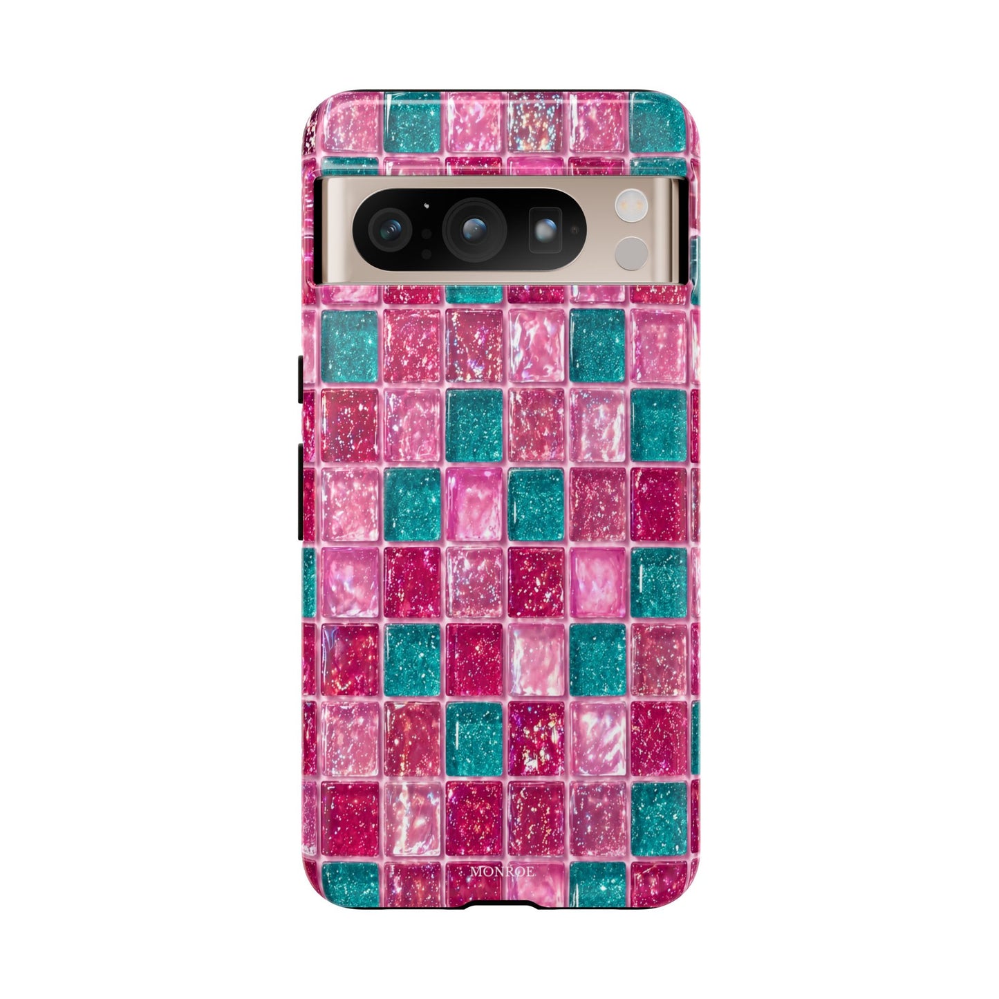 Pink Teal Mosaic Tough Case