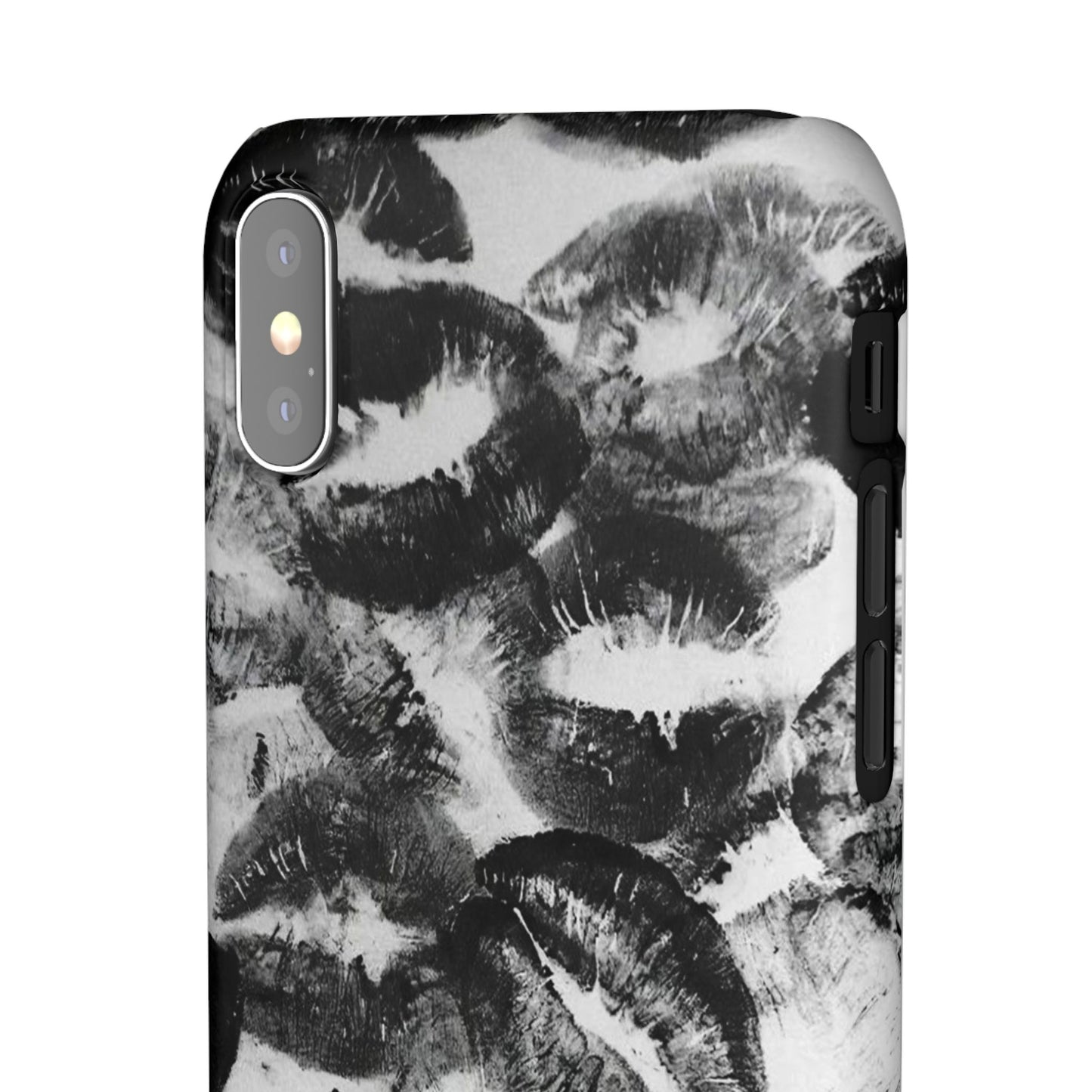 Black & White Kiss Print Case