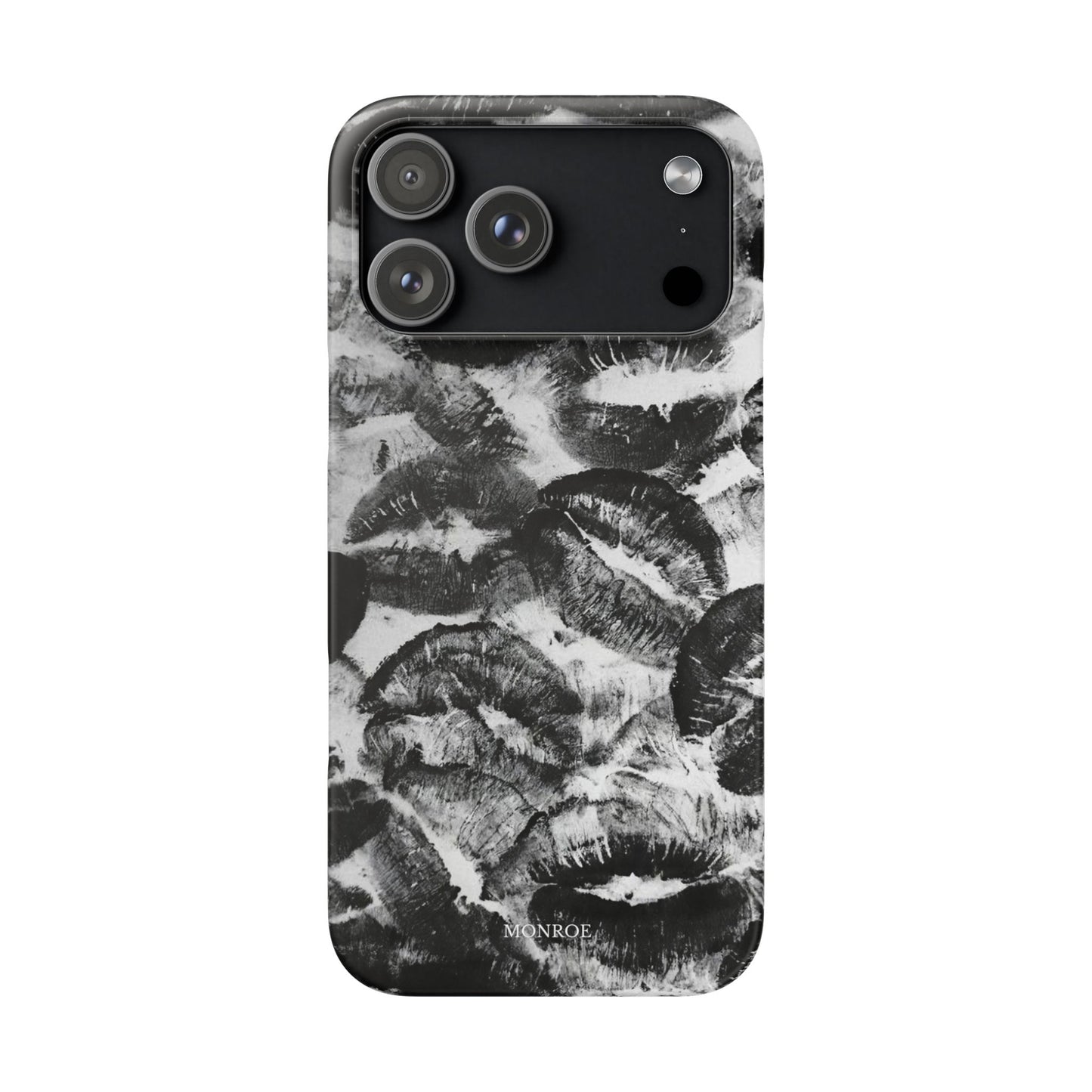 Black & White Kiss Print Case