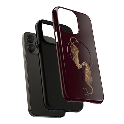 Burgundy Leopard Duo MagSafe Case