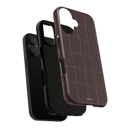 Burgundy Croc Tough Case