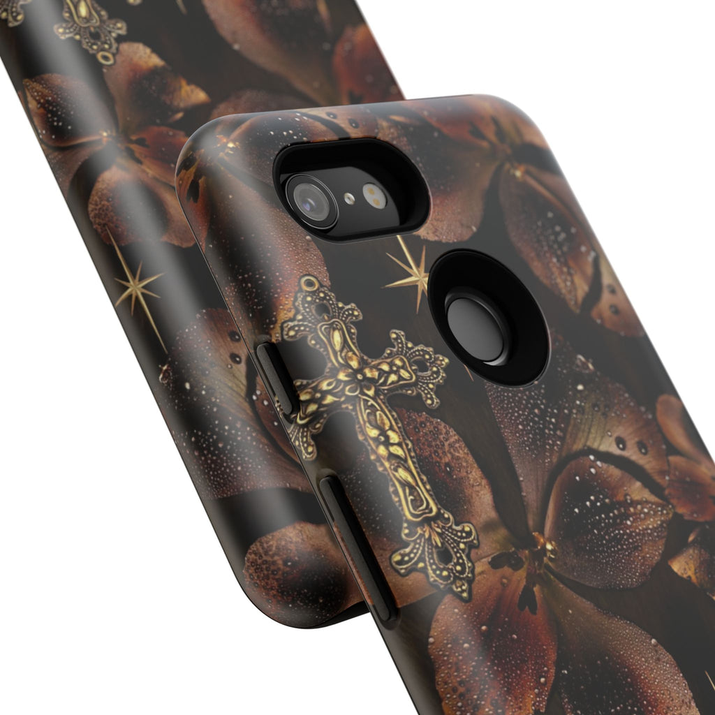 Floral Cross Pattern Tough Case