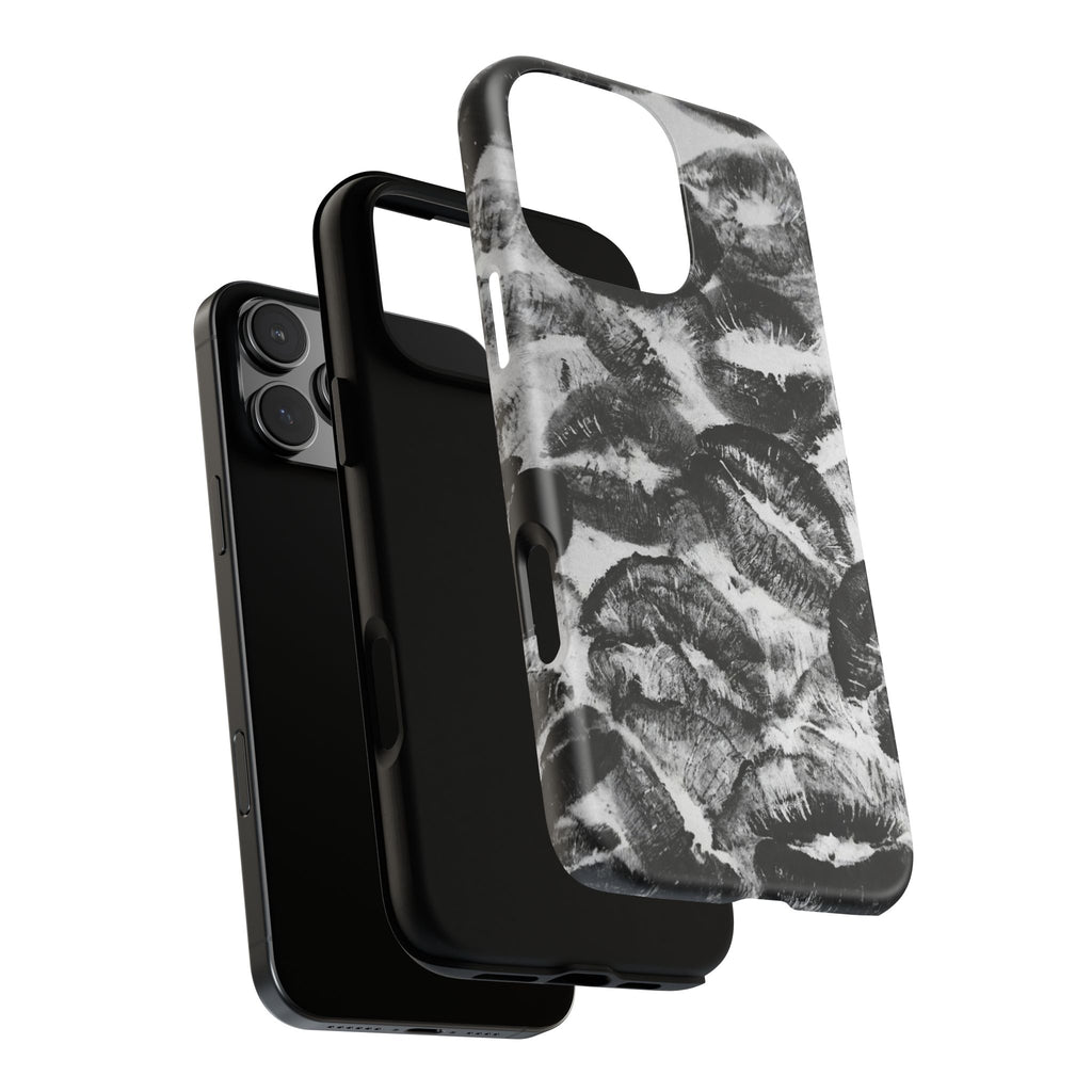Black and Kiss Design Phone Case