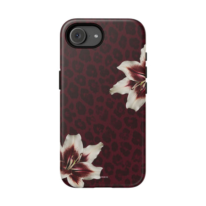 Burgundy Lily Leopard Tough Case