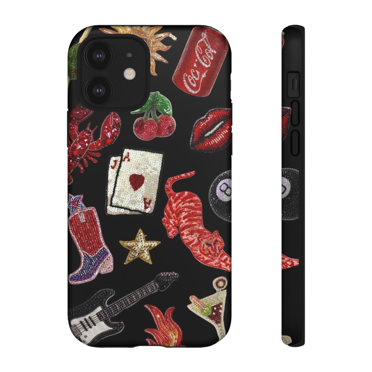 Retro Patch Motif Tough Case
