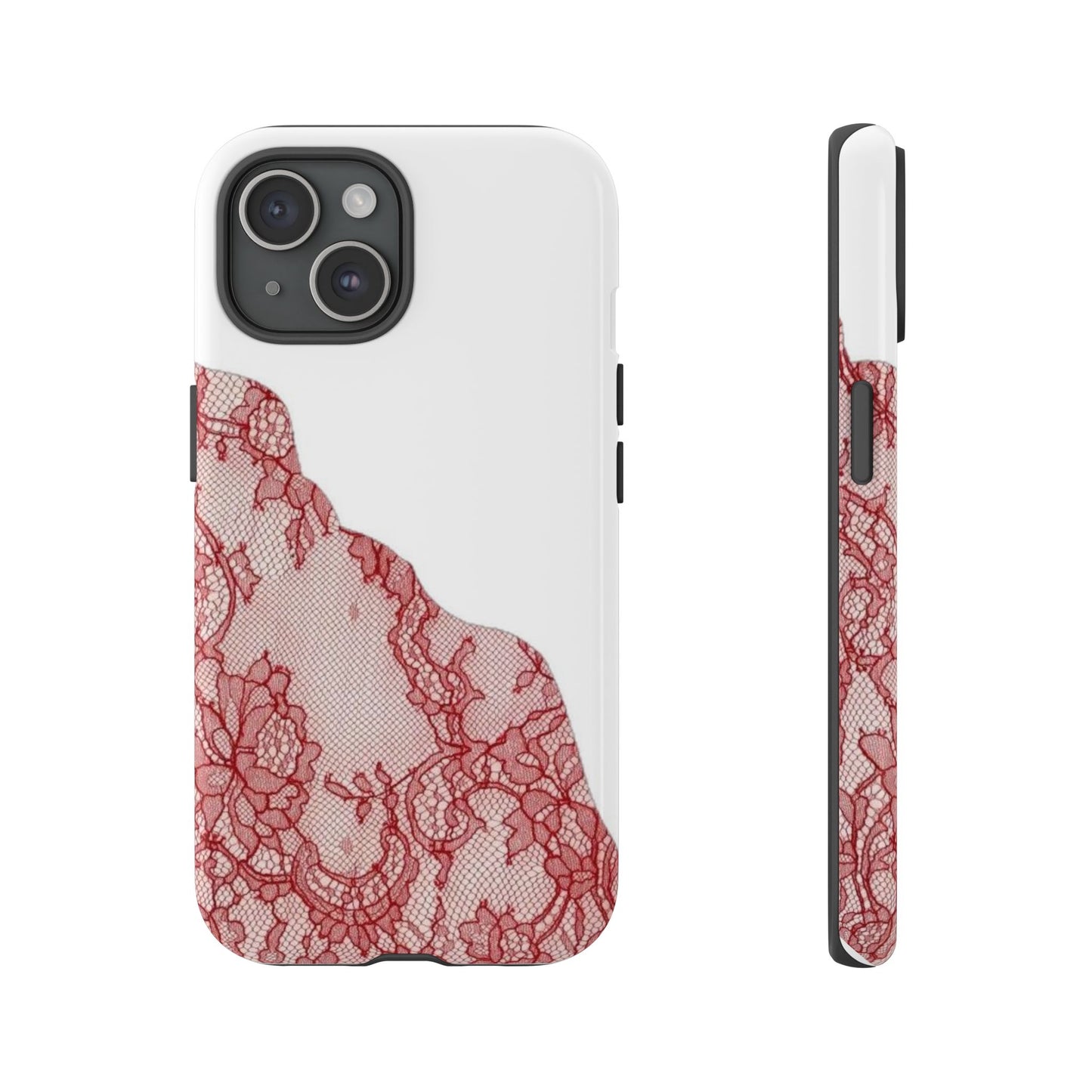 Red Lace Edge Tough Phone Case