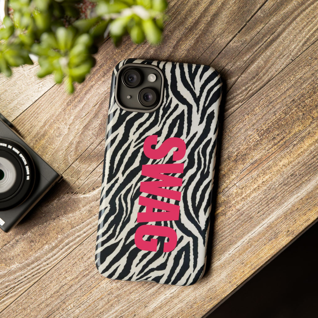 'SWAG' Zebra Print Tough Case