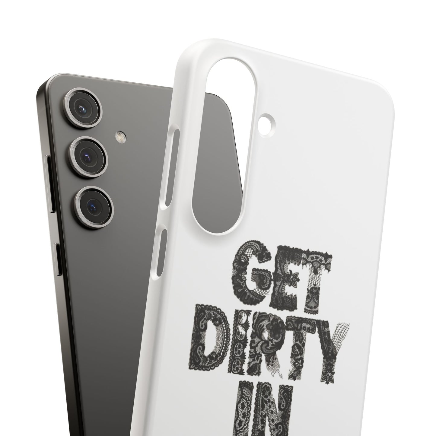 Get Dirty in Paris White Snap Case