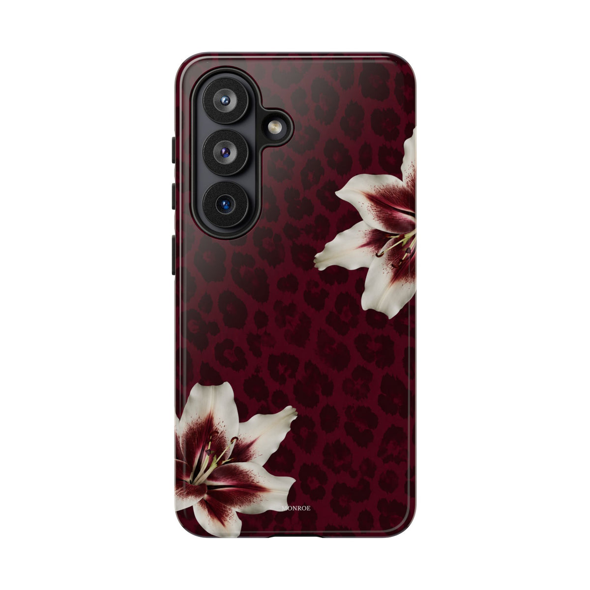 Burgundy Lily Leopard Tough Case