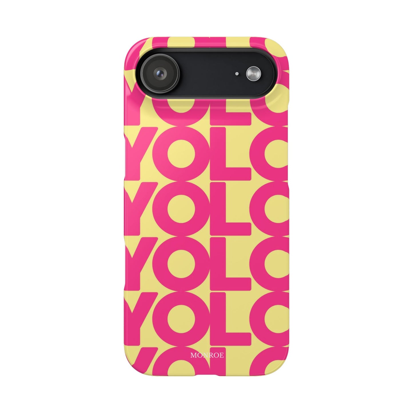 Bold pink ''YOLO'' Case