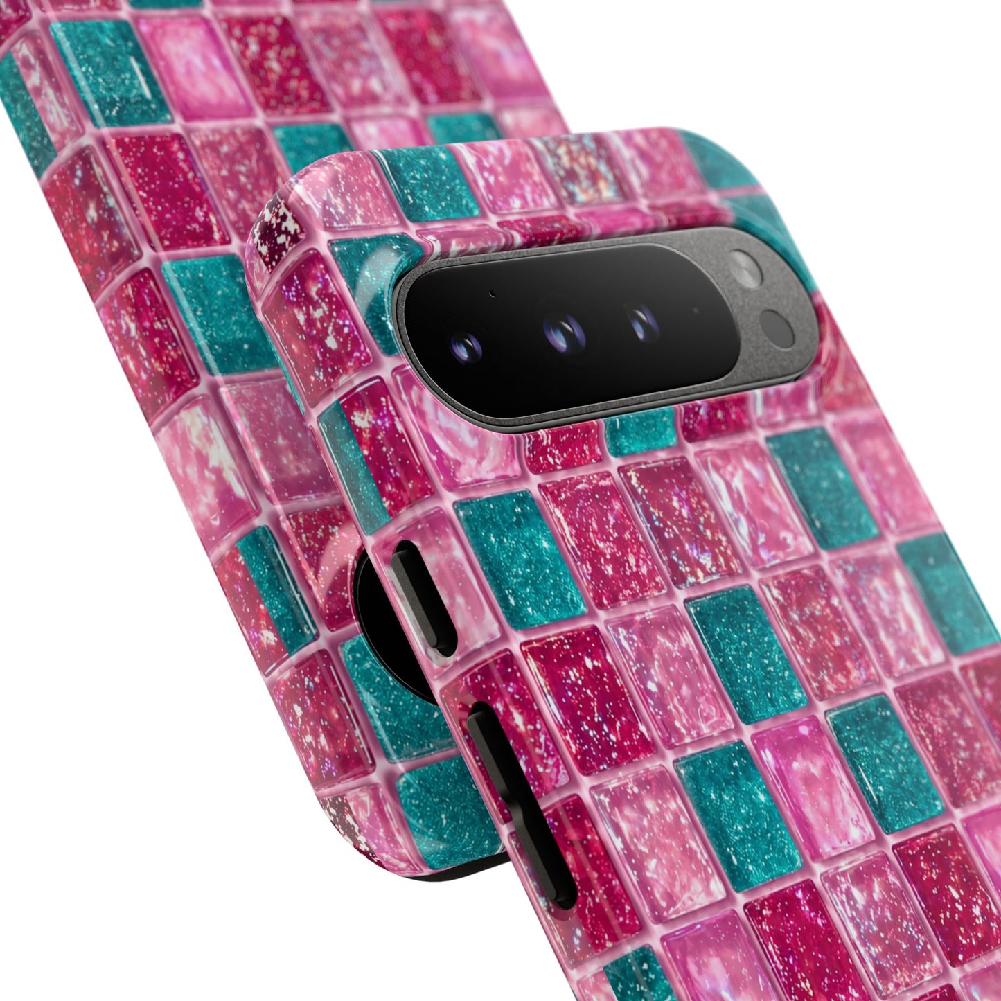 Pink Teal Mosaic Tough Case
