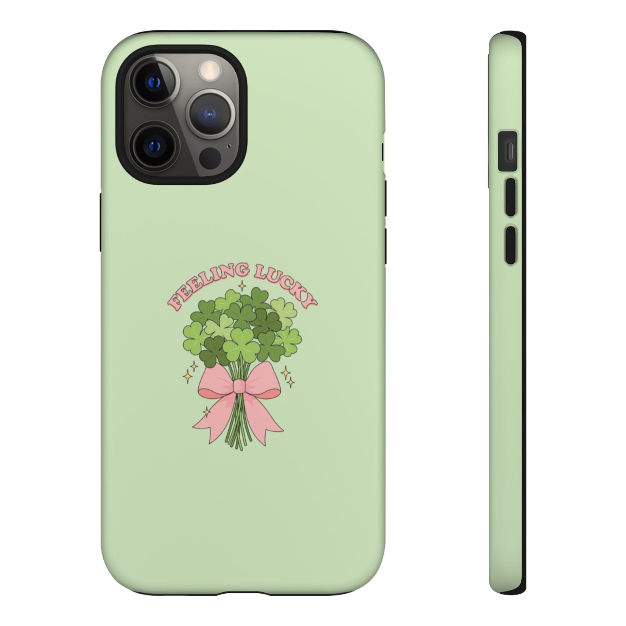 ‘Feeling Lucky' Clover Bouquet Tough Phone Case