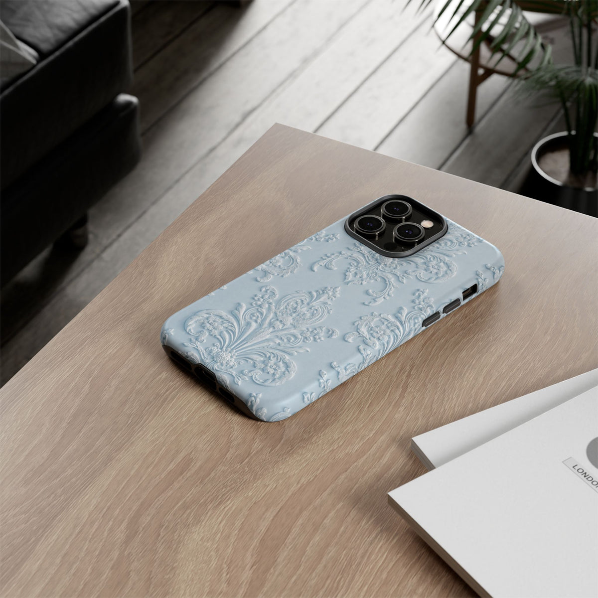 Blue Vintage Pattern Tough Case