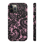 Pink Lace Pattern Tough Phone Case