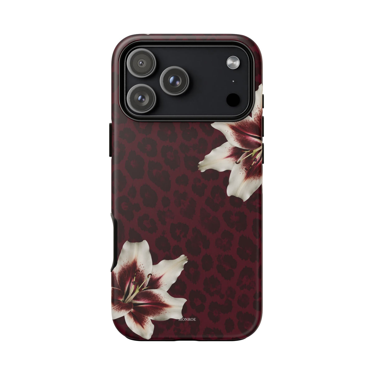 Burgundy Lily Leopard Tough Case