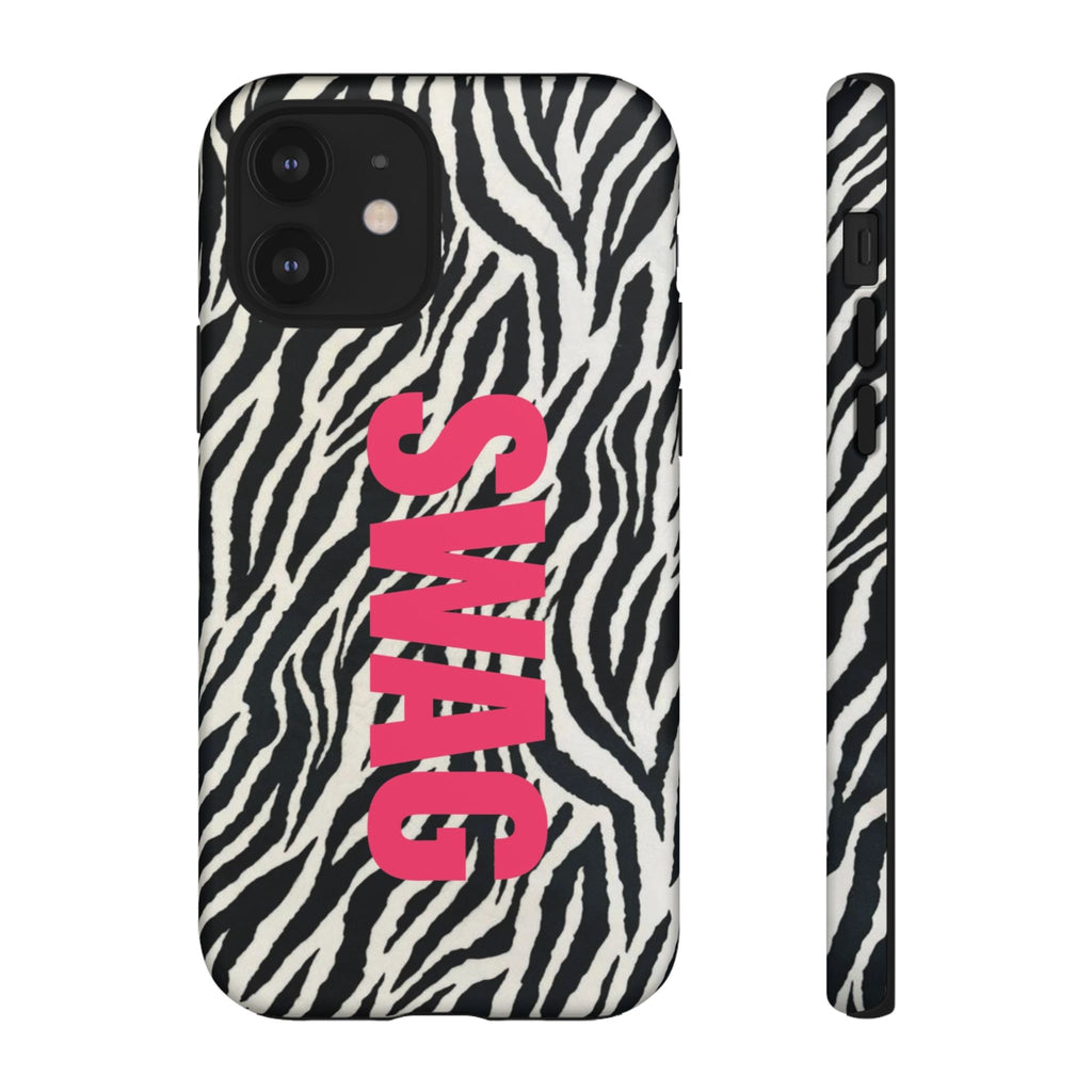 'SWAG' Zebra Print Tough Case