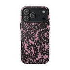 Pink Lace Pattern Tough Phone Case
