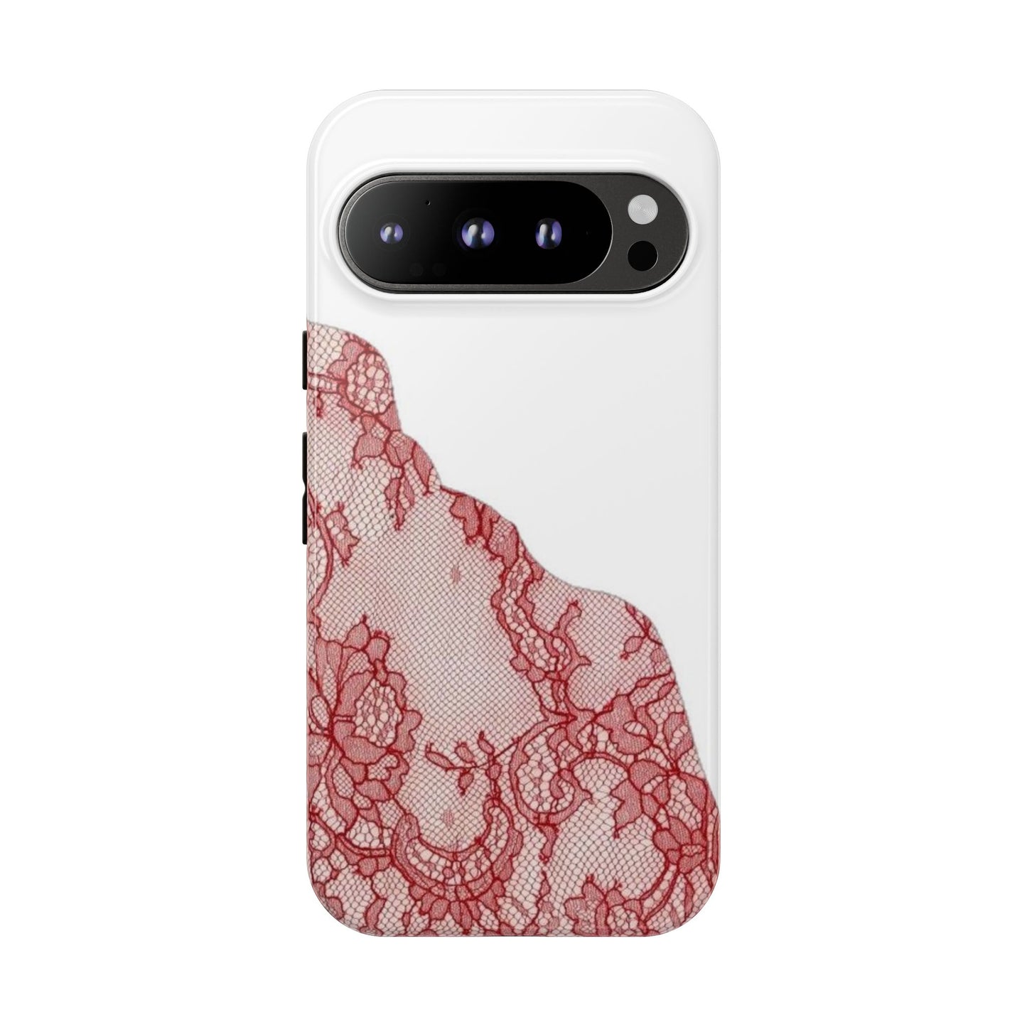 Red Lace Edge Tough Phone Case
