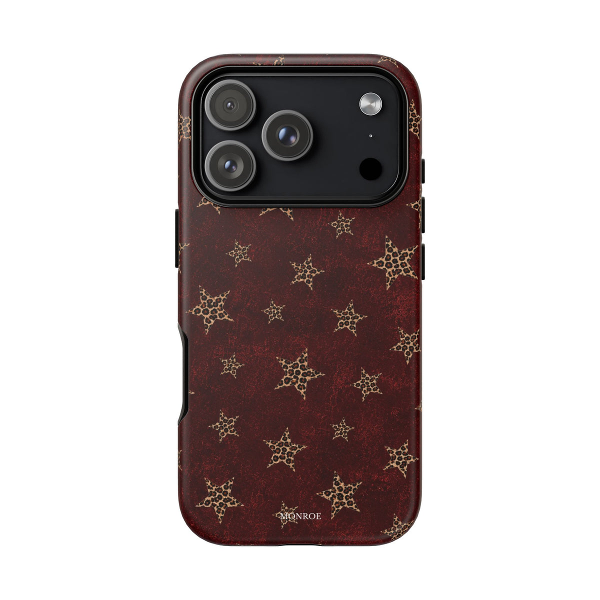 Burgundy Leopard Star Tough Case