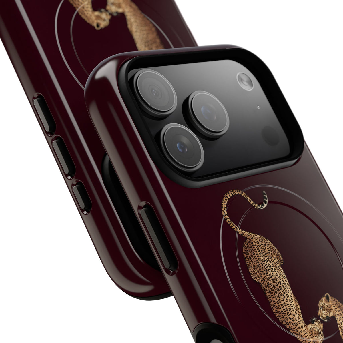 Burgundy Leopard Duo MagSafe Case