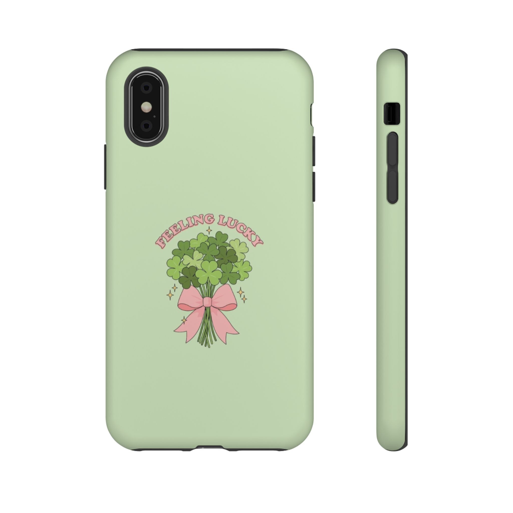 ‘Feeling Lucky' Clover Bouquet Tough Phone Case