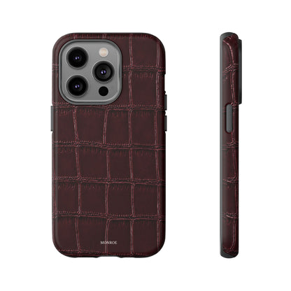 Burgundy Croc Tough Case