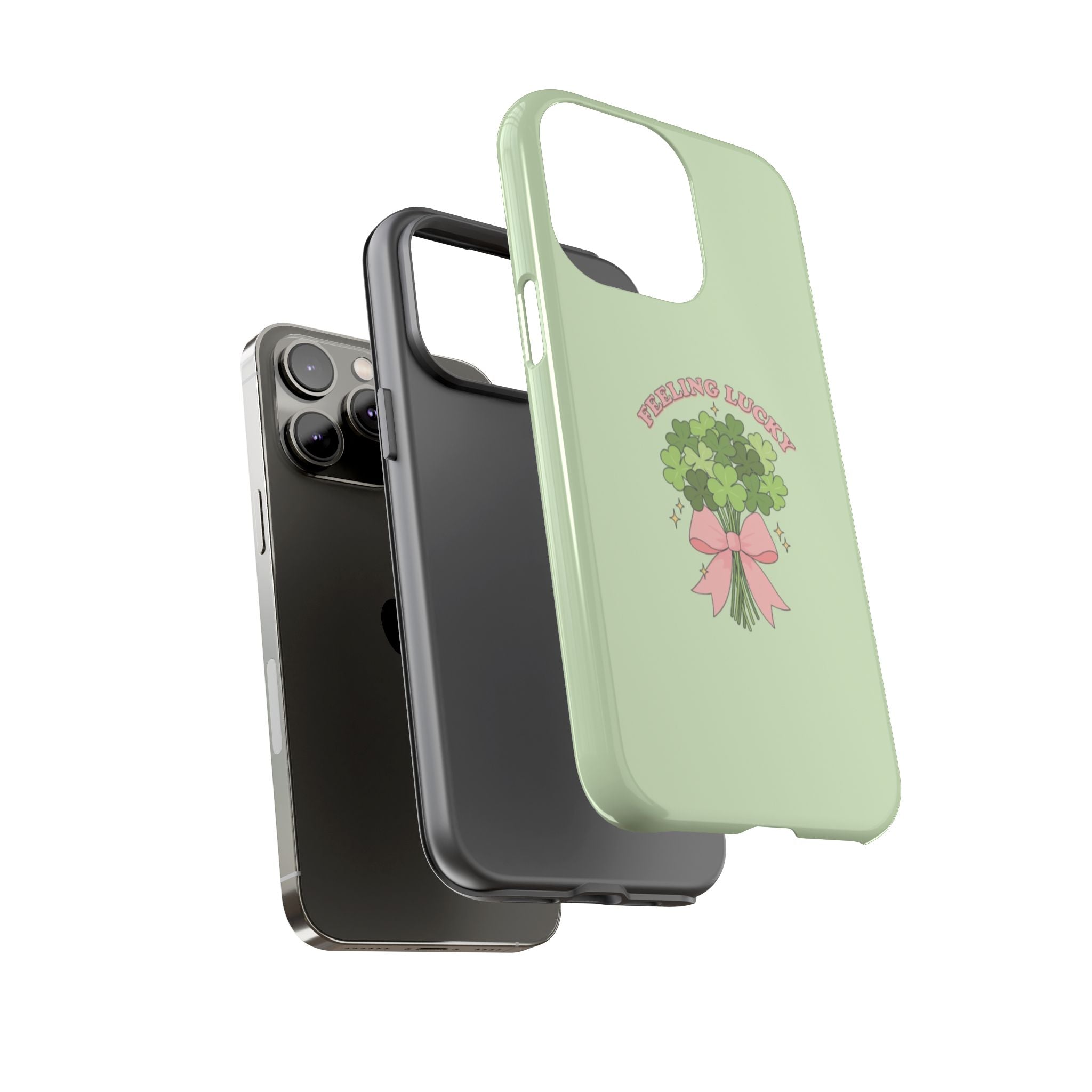 ‘Feeling Lucky' Clover Bouquet Tough Phone Case