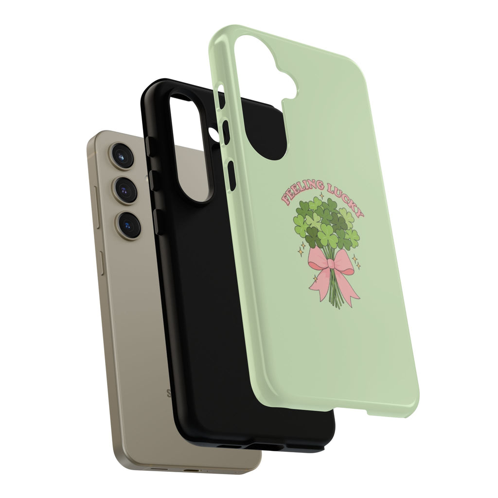 ‘Feeling Lucky' Clover Bouquet Tough Phone Case