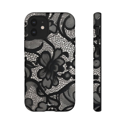 Black Vintage Lace Tough Case
