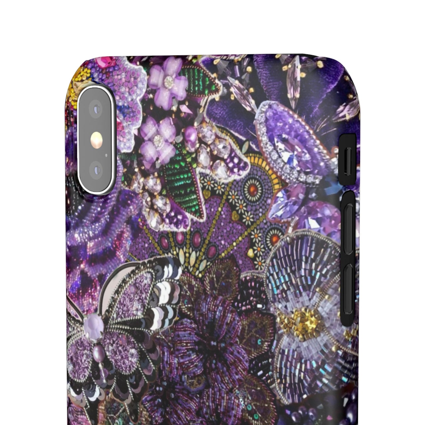 Purple Floral Butterfly Case