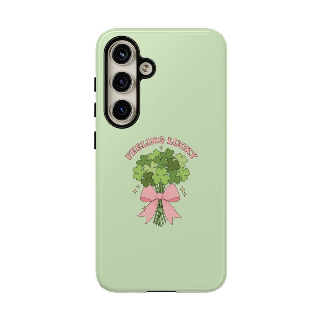 ‘Feeling Lucky' Clover Bouquet Tough Phone Case