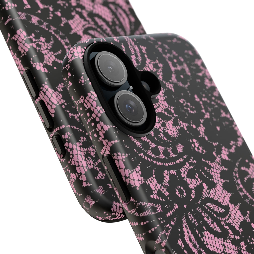 Pink Lace Pattern Tough Phone Case