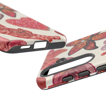 Floral & Heart Pattern Tough Case