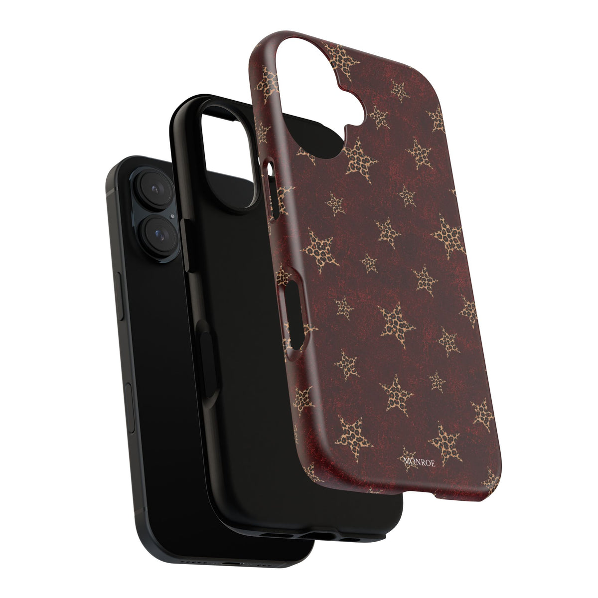 Burgundy Leopard Star Tough Case