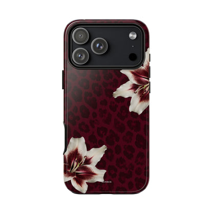 Burgundy Lily Leopard Tough Case