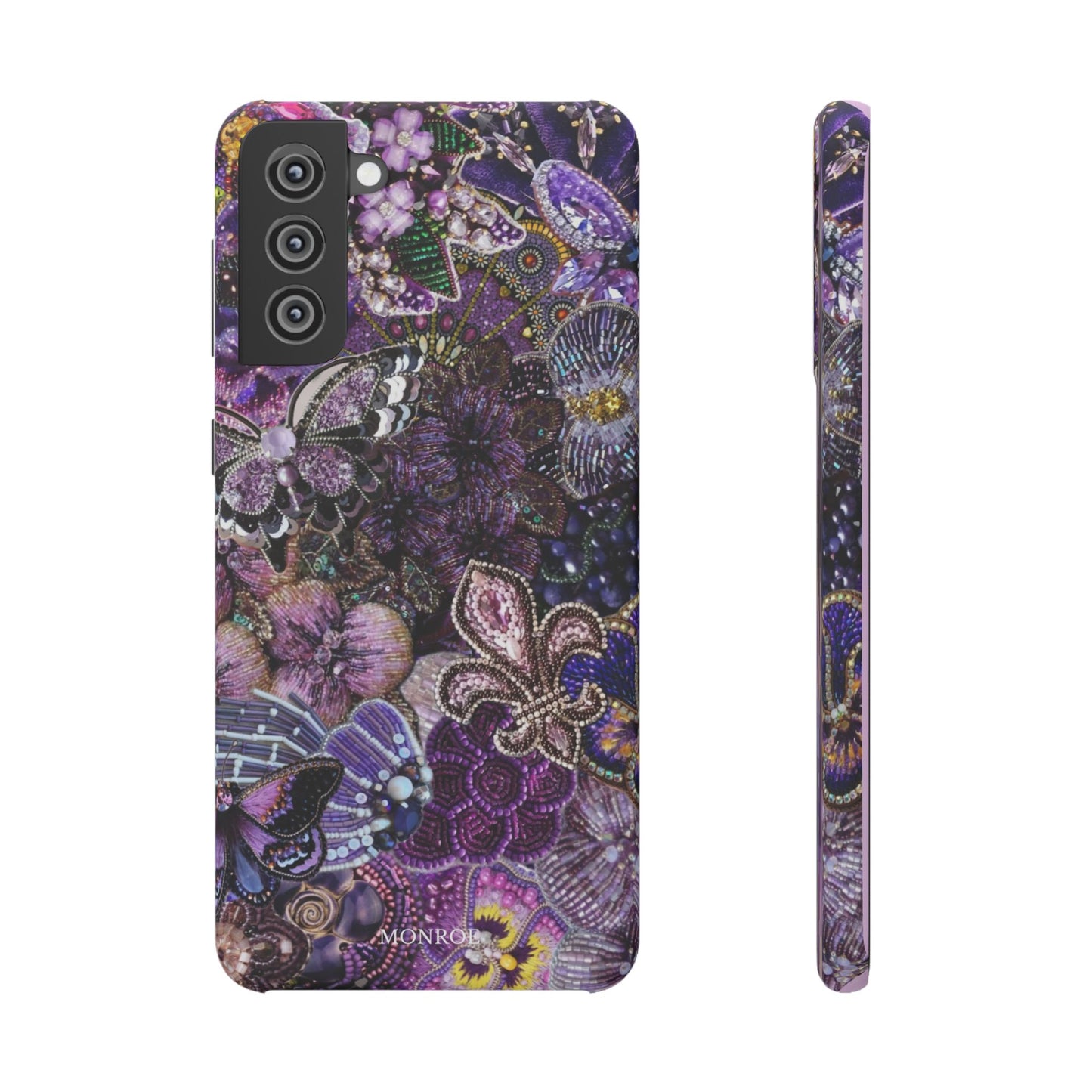 Purple Floral Butterfly Case