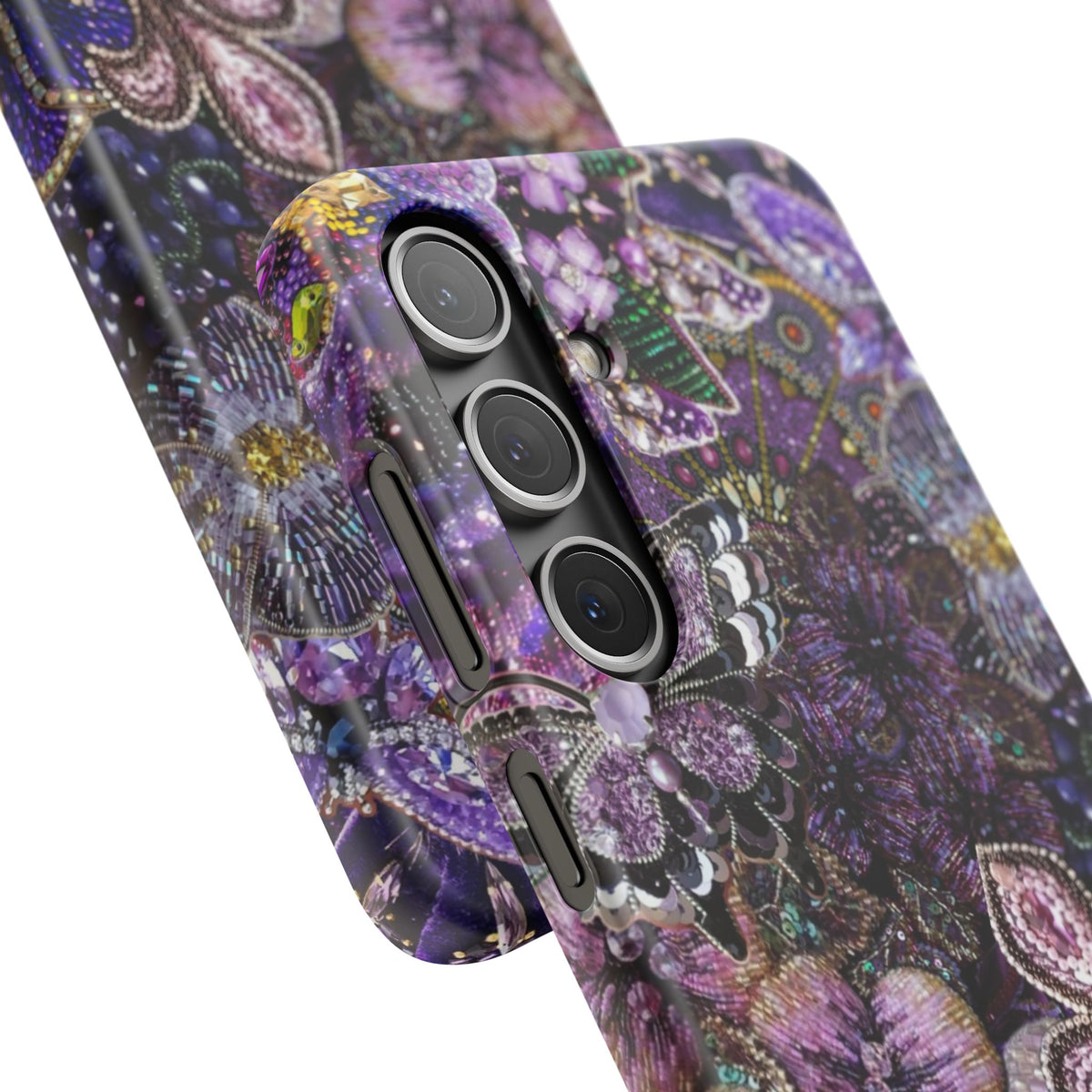 Purple Floral Butterfly Case