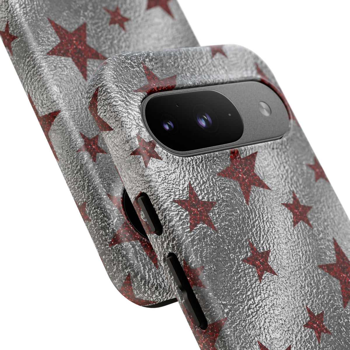 Silver Red Starry Tough Case