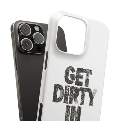 Get Dirty in Paris White Snap Case
