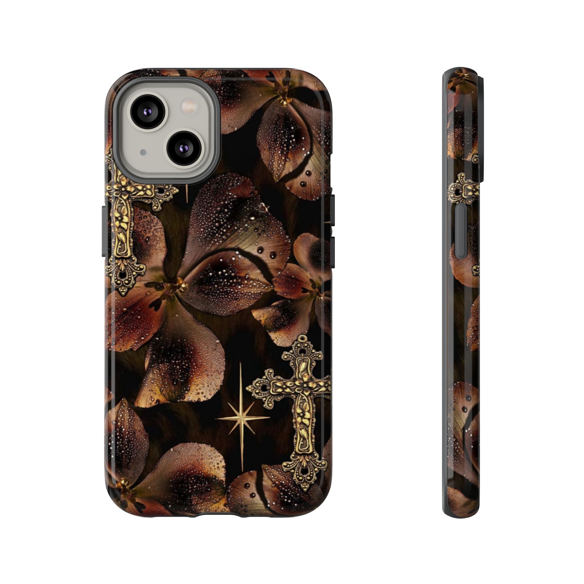 Floral Cross Pattern Tough Case